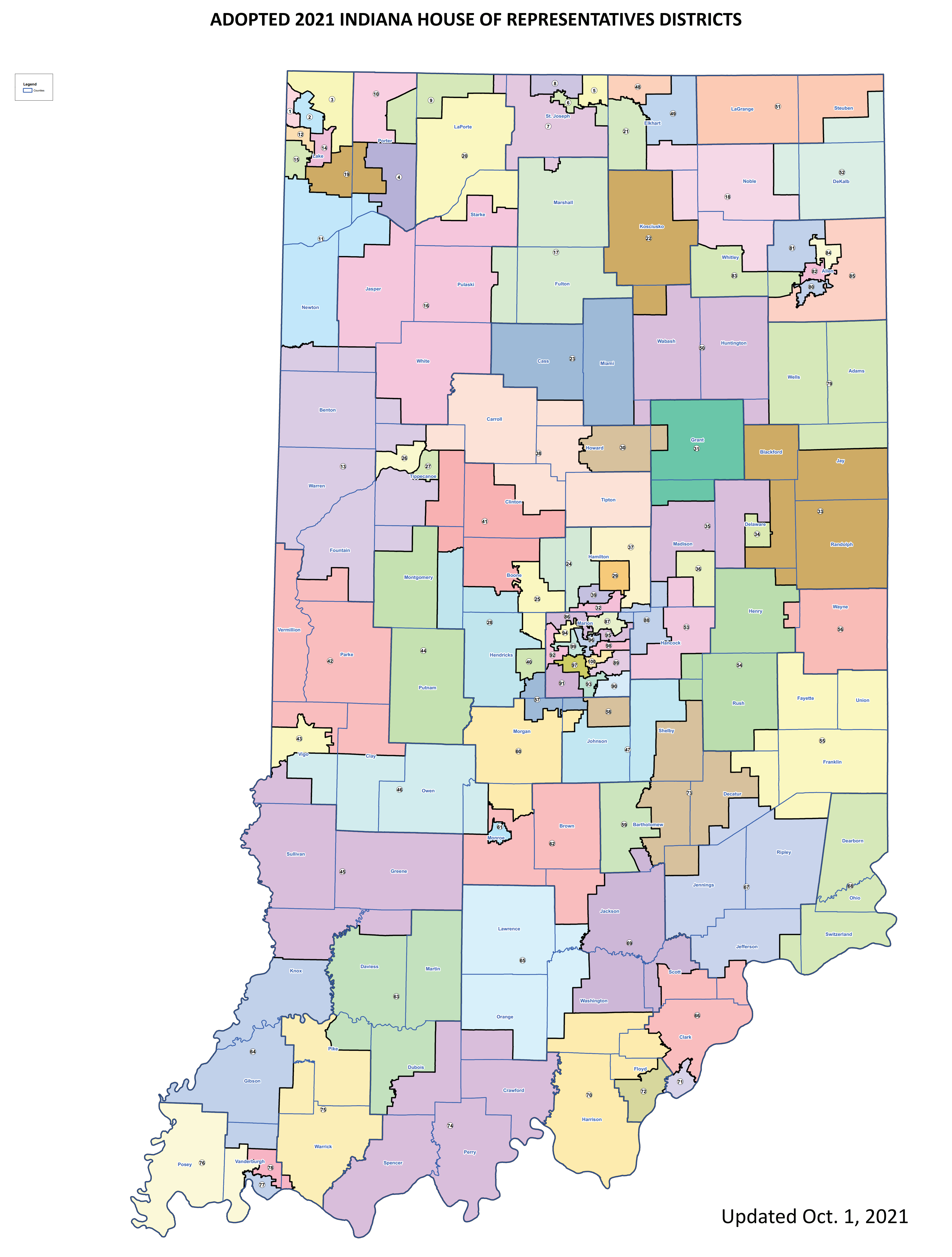 Indiana 2020 enacted state House of Representatives map.png