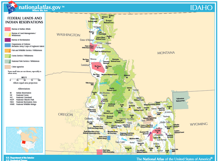 Idaho Indian Tribes Map